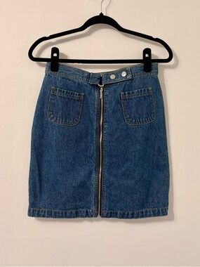 Vintage 90s LA Blues 100% Cotton Denim Pencil Skirt Sz 8